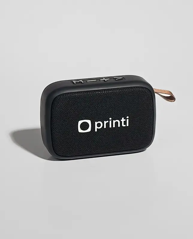 Dê voz à sua marca! Personalize a caixa de som com microfone para eventos promocionais e brindes.
