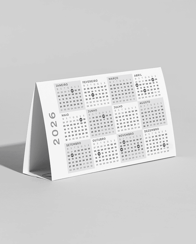 Display de Mesa com Calendário 2026: funcional e personalizável, organiza seu dia com estilo e adiciona charme à sua mesa.