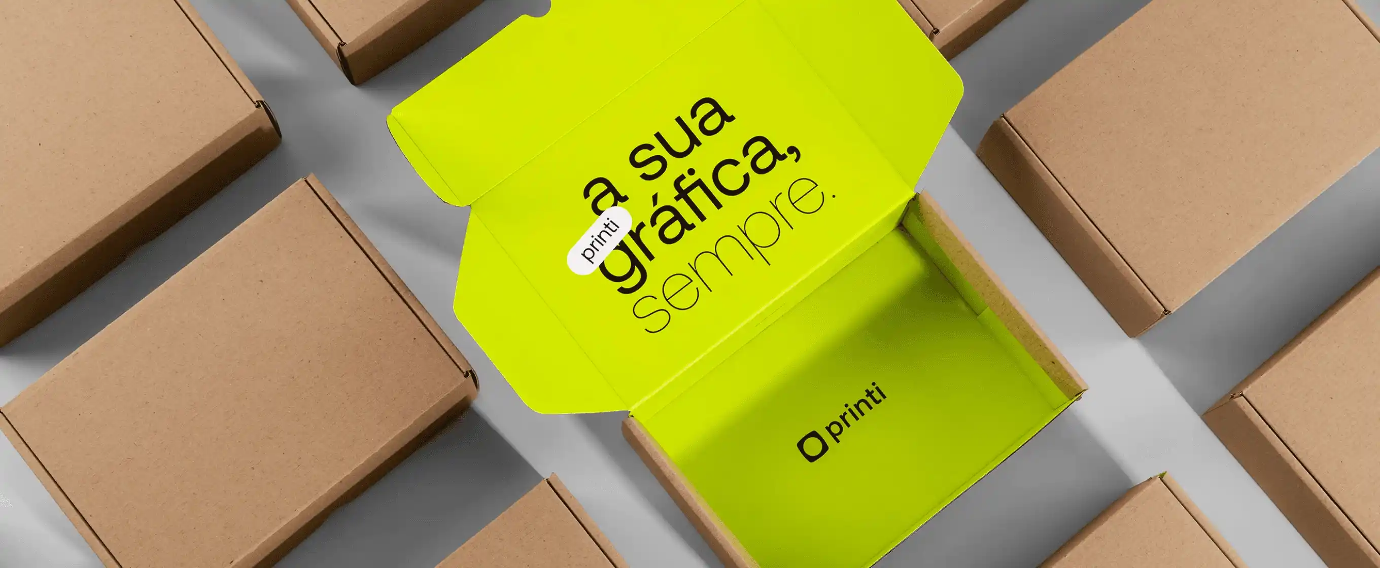 Banner de categoria de embalagens