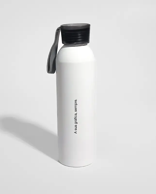 Hidrate clientes com estilo! Personalize o Squeeze Alumínio Rio para campanhas de saúde, esporte ou sustentabilidade.